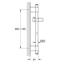 Grohe Rainshower - Barre de douche 1150 mm, chrome 27136001