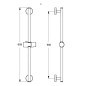 Ideal Standard Idealrain - Barre de douche 600 mm, chrome B9420AA