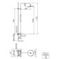 Steinberg 390 - Set de douche avec thermostat, diamètre 220 mm, chrome 390 2721 Steinberg 390 - Set de douche avec thermostat, diamètre 220 mm, chrome 390 2721