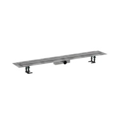 Hansgrohe RainDrain Compact - Caniveau de douche 120 cm, avec grille, acier inoxydable brossé 56184800