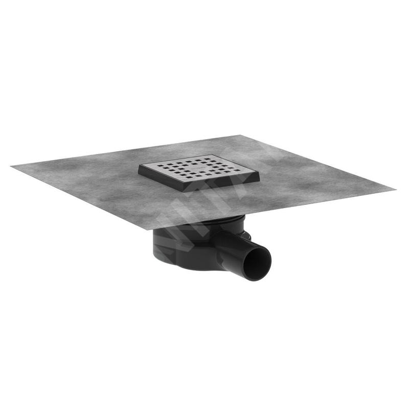 Hansgrohe RainDrain Point - Bonde de sol, 10 x 10 cm, inox brossé 56246800