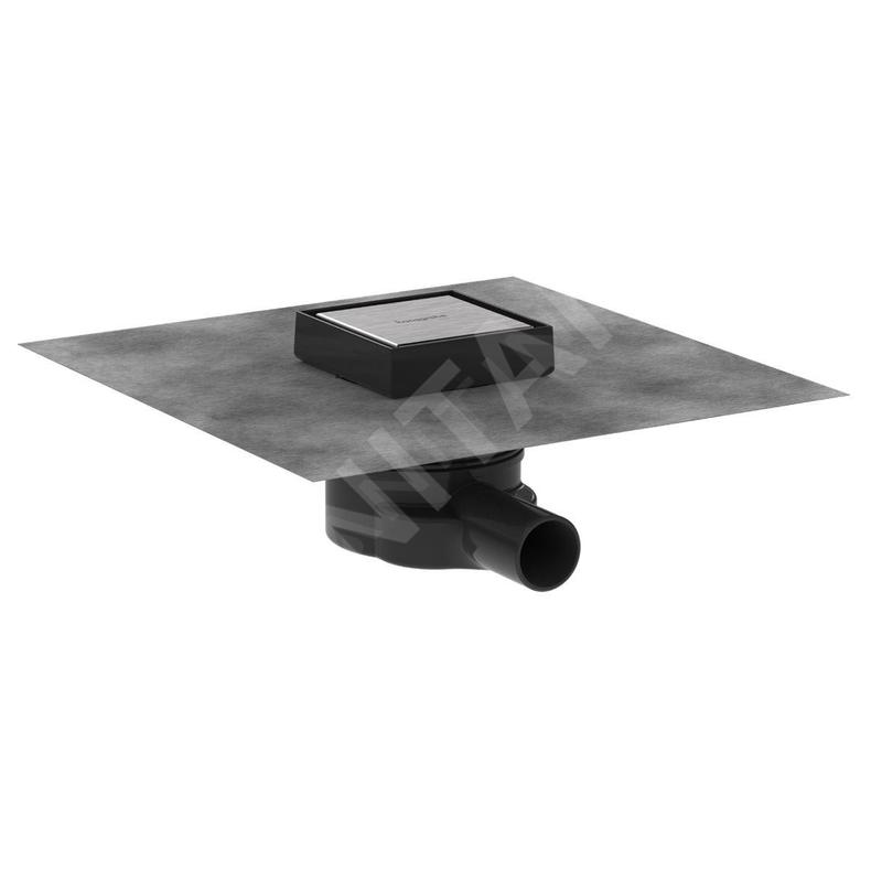 Hansgrohe RainDrain Point - Bonde de sol, 10 x 10 cm, inox brossé 56247800