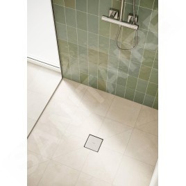Hansgrohe RainDrain Point - Bonde de sol, 10 x 10 cm, inox brossé 56247800