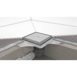 Hansgrohe RainDrain Brilliance - Bonde de sol, 15 x 15 cm, inox brossé 56251800