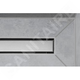 Hansgrohe RainDrain Match - Caniveau de douche linéaire avec grille en inox 1200, avec cadre réglable en hauteur, inox brossé