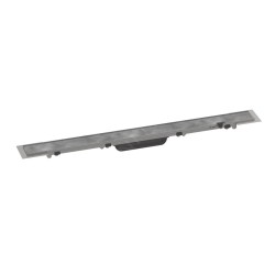 Hansgrohe RainDrain Rock - Caniveau de douche linéaire 700, avec grille à carreler, inox 56030000