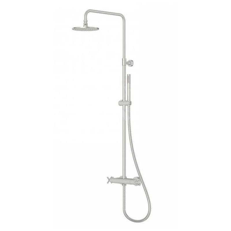Steinberg 250 - Set de douche avec thermostat, diamètre 200 mm, nickel brossé 250 2721 BN Steinberg 250 - Set de douche avec thermostat, diamètre 200 mm, nickel brossé 250 2721 BN