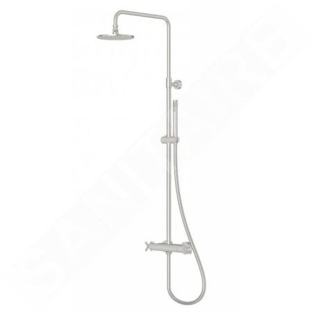 Steinberg 250 - Set de douche avec thermostat, diamètre 200 mm, nickel brossé 250 2721 BN
