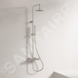Steinberg 250 - Set de douche avec thermostat, diamètre 200 mm, nickel brossé 250 2721 BN