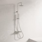 Steinberg 250 - Set de douche avec thermostat, diamètre 200 mm, nickel brossé 250 2721 BN Steinberg 250 - Set de douche avec thermostat, diamètre 200 mm, nickel brossé 250 2721 BN