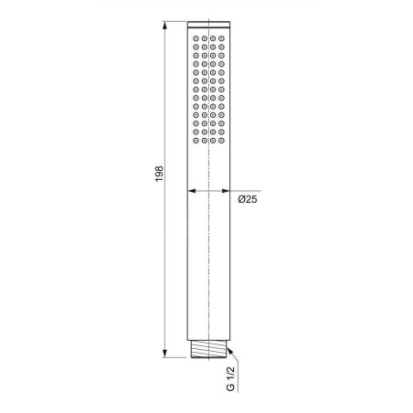 Ideal Standard Idealrain Atelier - Pommeau de douche, chrome BC774AA