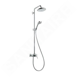 Hansgrohe Croma 220 - Set de douche Showerpipe 220 avec mitigeur, 1 jet, chrome 27222000