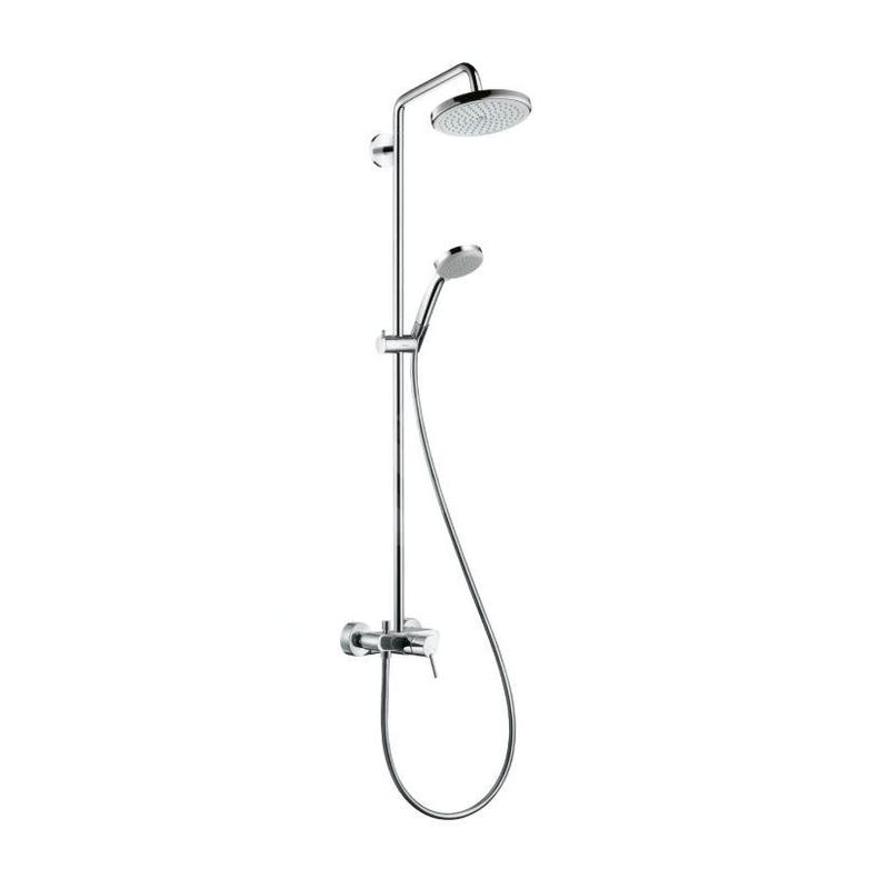 Hansgrohe Croma 220 - Set de douche Showerpipe 220 avec mitigeur, 1 jet, chrome 27222000
