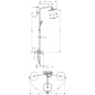 Hansgrohe Croma 220 - Set de douche Showerpipe 220 avec mitigeur, 1 jet, chrome 27222000