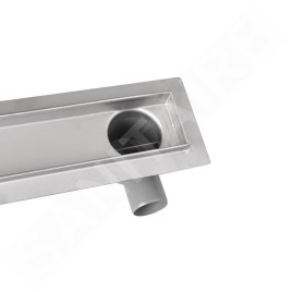 Aqualine Canniveaux - Caniveau de douche Pavino avec grille pour carrelage, 760x140x92 mm, inox 2710-80