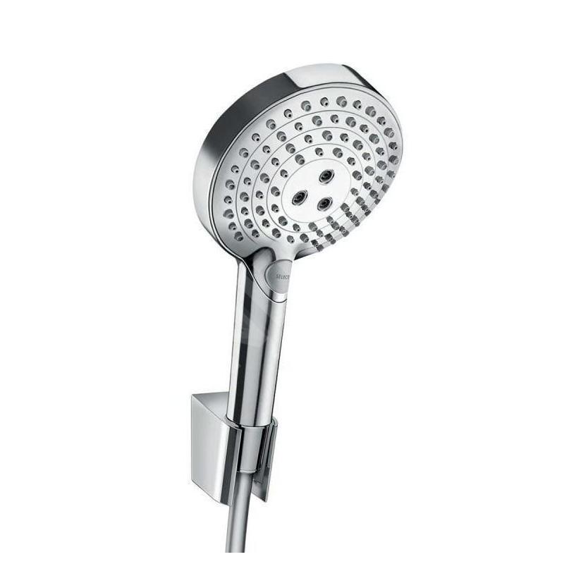 Hansgrohe Raindance Select S - Douchette 120 3jet P avec flexible 1,25 m et support, chrome 27669000