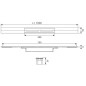 Tece TECEdrainprofile - Caniveau de douche 1000 mm, inox brossé 671000