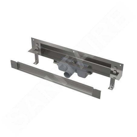 Alcadrain Douchegoten - Système de drainage Spa 1050 mm, pour montage mural, couvercle pour insertion de carreaux, acier