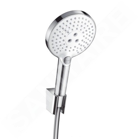 Hansgrohe Raindance Select S - Douche de tête 120, avec accessoires, 3 jets, blanc/chrome 26721400