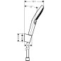 Hansgrohe Raindance Select S - Douche de tête 120, avec accessoires, 3 jets, blanc/chrome 26721400