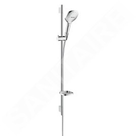 Hansgrohe Raindance Select E - Set de douche 120, 3 jets, EcoSmart 9 l/min, blanc/chrome 26623400
