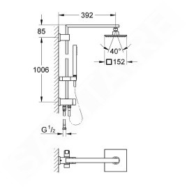 Grohe Euphoria Cube - Colonne de douche, chrome 27696000