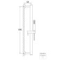 Steinberg 100 - Ensemble de pommeau de douche, barre et flexible, noir mat 100 1601 S