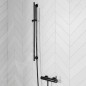Steinberg 100 - Ensemble de pommeau de douche, barre et flexible, noir mat 100 1601 S