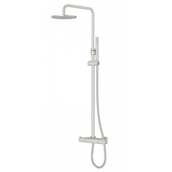 Steinberg 100 - Ensemble de douche avec thermostat, diamètre 200 mm, nickel brossé 100 2721 BN