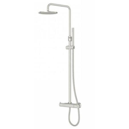 Steinberg 100 - Ensemble de douche avec thermostat, diamètre 200 mm, nickel brossé 100 2721 BN