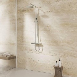 Steinberg 100 - Ensemble de douche avec thermostat, diamètre 200 mm, nickel brossé 100 2721 BN
