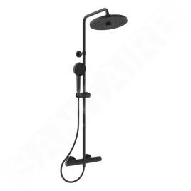 Ideal Standard CeraTherm - Set de douche avec thermostat, diamètre 26 cm, 2 jets, noir soyeux A7210XG