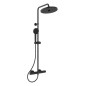 Ideal Standard CeraTherm - Set de douche avec thermostat, diamètre 26 cm, 2 jets, noir soyeux A7210XG
