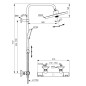 Ideal Standard CeraTherm - Set de douche avec thermostat, diamètre 26 cm, 2 jets, noir soyeux A7210XG