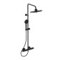Ideal Standard CeraTherm - Set de douche avec thermostat, diamètre 26 cm, 2 jets, noir soyeux A7210XG