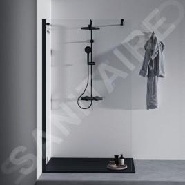 Ideal Standard CeraTherm - Set de douche avec thermostat, diamètre 26 cm, 2 jets, noir soyeux A7210XG