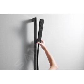 Hansgrohe Pulsify E - Ensemble pomme de douche, tige et flexible, EcoSmart, noir mat 24370670