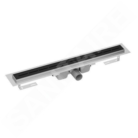 Ravak Runway - Caniveau de douche 750 mm, dans l'espace, noir mat X01750