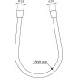 Ideal Standard Idealrain - Flexible de douche Idealflex 1500 mm, chrome BE150AA
