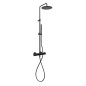 Paffoni Sets de douche - Set de douche Mini Birillo 225 avec thermostat, noir mat ZCOL638LIQNO