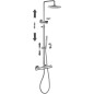 Paffoni Sets de douche - Set de douche Mini Birillo 225 avec thermostat, noir mat ZCOL638LIQNO