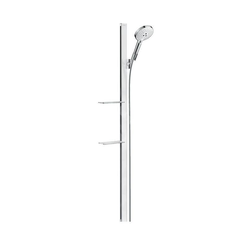 Hansgrohe Raindance - Set de douche Select S 120, 3 jets, barre de douche 1,50 m, blanc/chrome 27646400
