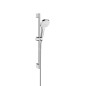 Hansgrohe Croma Select E - Set de douche 1 jet, 0,65m, blanc/chrome 26584400