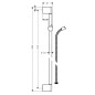 Hansgrohe Unica'Crometta - Barre de douche 0,90 m, chrome 27614000