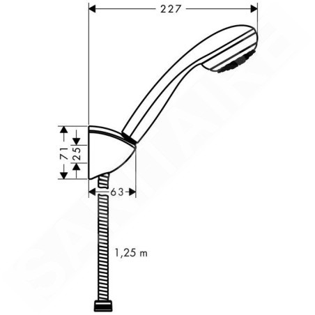 Hansgrohe Crometta 85 - Set de douche Mono, 1 jet, chrome 27576000
