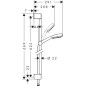 Hansgrohe Crometta 100 - Set de douche Multi , 3 jets, 0,65 m, blanc/chrome 26650400