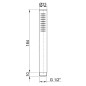 Sapho Minimal - Pommeau de douche, inox MI097