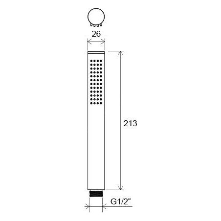 Ravak Chrome - Pommeau de douche,1 jet, chrome X07P007