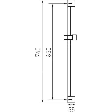 Novaservis Sets de douche - Barre de douche 740 mm, chrome RAIL858,0
