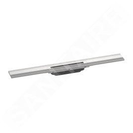 Hansgrohe RainDrain Flex - Caniveau de douche linéaire avec grille en inox 700, installation contre le mur, découpable, inox